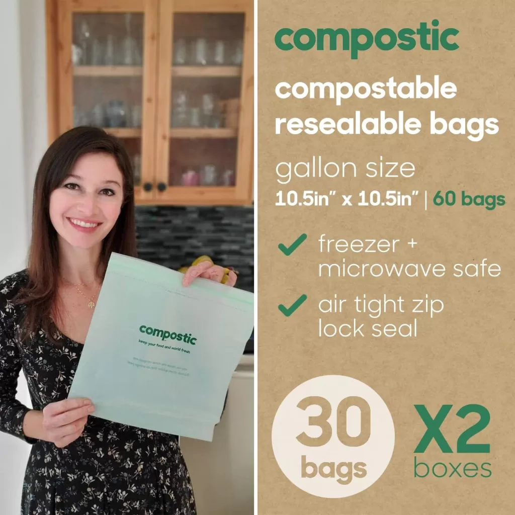 Compostic’s Home Compostable Resealable Gallon Bags Compostic’s Home Compostable Resealable Gallon Bags